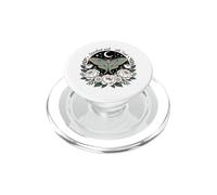 Luna Moth Night Floral Bouquet Dark Botanical Mystical PopSockets PopGrip for MagSafe