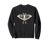 Luna Moth - Personalized Cute Name Butterfly Word Art Sweatshirt