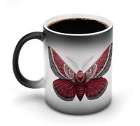 Luna Moth Valentine's Day Funny Ceramic Mug Novelty Coffee Mugs Color Changing Tea Cup with Handle