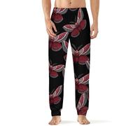 Luna Moth Valentine'S Day Men's Pajama Pants Lounge Pant Sleepwear PJ Bottoms Soft 3XL