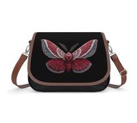 Luna Moth Valentine'S Day Womens Crossbody Bags Crossbody Purse | Shoulder Handbag Adjustable Strap PU Leather For Daily Travel Shopping