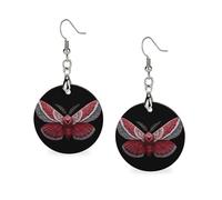 Luna Moth Valentine'S Day Womens Wooden Dangle Earrings for Adults Drop Pendant Trendy Jewelry