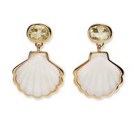 Luna Shell Earrings White one size