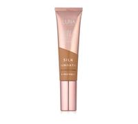 LUNA Silk Foundation in RICH BROWN Shade - Contains Hyaluronic Acid, Vitamin C & A, Aloe Vera, and Shea Butter - Brightening Dewy Foundation Makeup - Hydrating Cream Foundation for Dry Skin