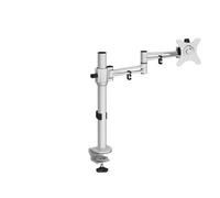 Luna single flat screen monitor arm - silver