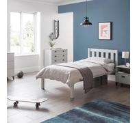 Luna Slatted Bed - Grey - Sizes Available