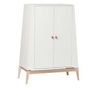 Luna Small Oak Wardrobe - 2 Doors White one size