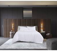 LUNA SUSTAINABLE LUXURY - Organic 100% Bamboo Duvet Set I 5*Hotel Quality I 4 Pcs - 2 Pillowcases 1 Fitted Sheet 1 Duvet Cover (White, Double)