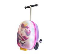 Flyte Scooter Suitcase Luna The Unicorn - 2-in-1, 18 Inch Ride on Children's Luggage, 25 Litre Capacity Kids Suitcases on Wheels for Boys and Girls Aged 4+, Foldable Waterproof Kids Suitcase