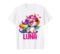Luna Unicorn Name Personalized Design T-Shirt