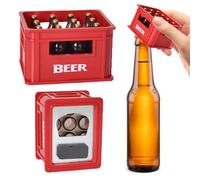 Lunaanda 2 Pcs Creative Magnetic Bottle Opener, 3D Cartoon Beer Bottle Box Shape Opener, Multifunctional Magnetic Fridge Magnet for Parties and Bartenders, Decor Gift
