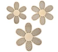 Lunaanda 3pcs Rattan Wooden Daisies Wall Decor,Boho Daisy Wall Decor Wooden Daisy Nursery Decor Special Floral Rattan Wall Art,Boho Daisy Wall Sign Rattan Flower Wooden Wall Decor Daisies Fresh