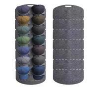 Lunaanda Baseball Cap Holder, Baseball Storage for the Door Cap Holder Wall, Foldable Baseball Cap Holder Organiser Hat Holder for Storage/Presentation Baseball Caps (14 Pockets)