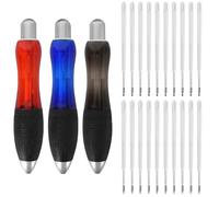 Lunaanda Wide Grip Pens, 3 Pcs Big Fat Pens, with 20 Refills, Lanyard Pen, Aids Writing for Elderly Hand Tremors Weak Hand,for Adults Women Men Tremors & Low Grip Strength