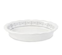Lunaicorn Ceramic Pie Pans for Baking, 9 Inch Porcelain Pie Pan Pie Dish, Round Pie Plate for Apple Pie, Quiche, Pot Pies, Tart（White）