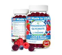 Lunakai USA Made Magnesium Glycinate Gummies 426mg with L-Theanine - Calm, Sleep, Stress Relief for Adults & Kids, Non-GMO, Vegan, 60ct