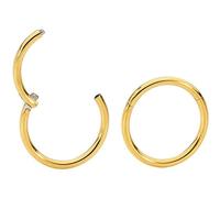 LunaLoop Nose Rings Hoop,316L Surgical Steel Hypoallergenic Septum Rings,20g 18g 16g 14g Gauge Helix Rook Piercing Jewelry Cartilage Hoop Earring for Women, 2pcs,16g,Diameter: 8mm, Stainless Steel, no