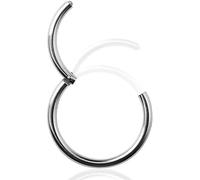 LunaLoop Nose Rings Hoop,316L Surgical Steel Hypoallergenic Septum Rings,20g 18g 16g 14g Gauge Helix Rook Piercing Jewelry Cartilage Hoop Earring for Women, 2pcs,18g,Diameter: 8mm, Stainless Steel, no