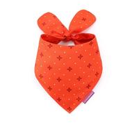 LunaMarie - Luxury Pet Birthday Bandanas -Premium & Silky Poly Fabric | 100% Handmade | Custom Shape Dual Layered (Ember, X-Small)