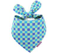 LunaMarie - Luxury Pet Birthday Bandanas -Premium & Silky Poly Fabric | 100% Handmade | Custom Shape Dual Layered (Electric Rebel, X-Small)