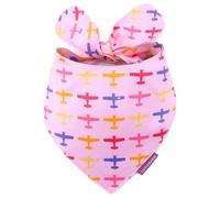 LunaMarie - Luxury Pet Birthday Bandanas -Premium & Silky Poly Fabric | 100% Handmade | Custom Shape Dual Layered (Aviator Glam, X-Small)