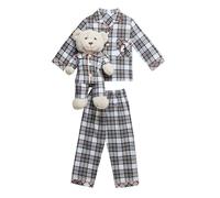 LunaMia Girl's Alle Pyjama Set with Matching Teddy Bear | Size: 8-9 Years LunaMia Multicolor 8-9 Years