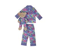 LunaMia Girl's Audrey Pyjama Set with Matching Teddy Bear | Size: 2-3 Years LunaMia Multicolor 2-3 Years