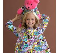LunaMia Girl's Gatto Pyjama Set with Matching Teddy Bear | Size: 2-3 Years LunaMia Multicolor 2-3 Years