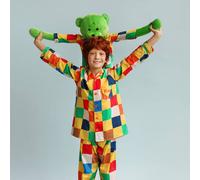 LunaMia Men's 'Lucas' Hug Me Pyjama Set With Matching Mega Size Teddy Bear | Size: 14-15 Years LunaMia Multicolor 14-15 Years