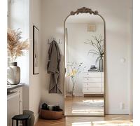 LunaMirror Filigree Floor Mirror Full Length 161x52cm Freestanding with Vintage Ornate Carved Applique Wall Mountable Full Body Mirror for Living Room Bedroom Hallway Entrance, Bronze