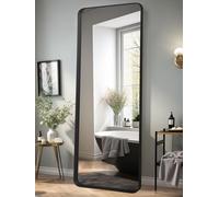 LunaMirror Stylish Black Rectangle Full Body Dressing Mirror - 52x161 CM Wall-Mounted Hanging Mirror for Hallway, Entrance, Bedroom