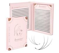 Lunamoon 1280pcs Premade Fans Lashes Eyelash Extension 3D Volume Lashes Prefabricated Fan Eyelashes (3D-0.07-D, 8-15mm)