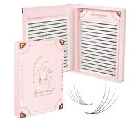 Lunamoon 960pcs Premade Fans Lashes Eyelash Extension 4D Volume Lashes Prefabricated Fan Eyelashes (4D-0.07-D, 8-15mm)