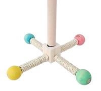 Lunaobrik Bird Perches for Cage | Interactive Rotating Parrot Toys - Bird Stand for Cage | for Loneliness Boredom Play Enrichment Cockatiels Conures Lovebirds Canaries Training Outdoor