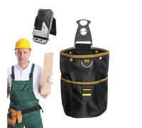 Lunaobrik Small Waist Carpenter Tool Bag | Waterproof Utility Bag for Woodworking,Construction Hardware Organizers Quick Release Carpenter Waist Pockets for Women Men