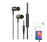 Lunaobrik Wired Earbuds - High-Fidelity In-Ear Headphones with Noise Isolation | Skin-Friendly Silicone Hat | Wired Earphones with 3.5mm Jack for Phones, Laptops & Consoles