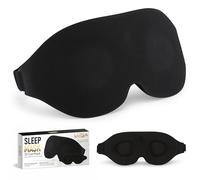 LunaOpulence 3D Sleep Mask with Travel Storage Bag - Blackout Eye Mask for Sleeping, Side Sleepers & Travel - Soft Memory Foam, Adjustable Strap, Lightweight & Comfortable Fit