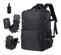 Lunapack Backpack, Luna Pack Backpack, Mylunapack, Vacuum Backpack Travel Bag with Pump, Waterproof Laptop Backpacks with Compression System, Large Travel Luggage Backpacks for Women and Men (Black)