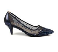 Lunar Alisha Gemstone Kitten Heel 5 UK Navy