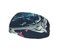 Lunar Astronaut 1 Print Sports Sweatband Stretchy Breathable And Moisture Wicking Headband For Running
