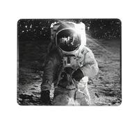 Lunar Astronaut Enhanced Control Mouse Pad with Lock Stitch Edge Large Thick Non-Slip Desk Mat for Office Task