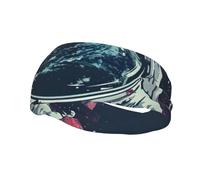 Lunar Astronaut Print Lightweight Sports Sweatband For Men Women Stretchable For Gym Basketball Yoga