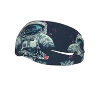 Lunar Astronaut Print Sports Sweatband-Workout, Sports, Costume, Running, Fashion and Outdoor Activity