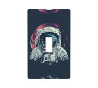 Lunar Astronaut Print Wall Plate, Acrylic Back Panel Or Plate, Protect Wall from Finger Prints
