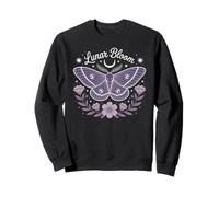Lunar Bloom Butterfly Moon Witchy Aesthetic Celestial Moon Sweatshirt