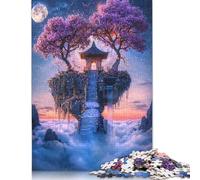 Lunar Blossom Shrine Jigsaw Puzzles for Adults 500 Piece High Challenging DIY Large Puzzle Educational Toy Funny Family Games Unique Home Decor 500pcs (52x38cm)