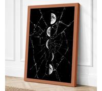 Lunar Branches Japandi Canvas Wall Art Print 18x12 Inch (46 x 30 cm)