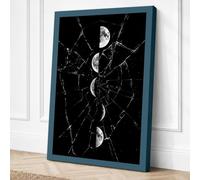 Lunar Branches Japandi Canvas Wall Art Print 24x16 Inch (61 x 41 cm)