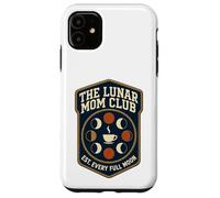 Lunar Coffee Moon Phases Retro Shield Badge Graphic Case for iPhone 11