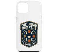 Lunar Coffee Moon Phases Retro Shield Badge Graphic Case for iPhone 13